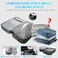 TANGCORLE TANGCOLR Vacuum Travel Backpack with Pump for Men Women 40L Expandable Vacpack Laptop Backpack Flight Approved with Vacuum Compression System