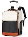 Tonyeee Rolling Backpack for Women Large Travel Backpack with Wheels Carry on Flight Approved 156 Inch Laptop Wheeled Roller Bag Suitcase for Work Bussiness Weekender BeigeM Underseat Size