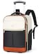 Tonyeee Rolling Backpack for Women Large Travel Backpack with Wheels Carry on Flight Approved 156 Inch Laptop Wheeled Roller Bag Suitcase for Work Bussiness Weekender BeigeM Underseat Size
