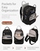VANKANY Laptop Backpack Women School Backpack for Teen Girls Middle High School College Students Teacher Work Bag Nursing Bookbag Black