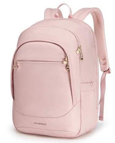 LIGHT FLIGHT Travel Laptop Backpacks for Women 173 inches Laptop Backpack with USB Charging Hole Water Resistant College Bookbag Large Capacity Computer Backpacks for Work Pink