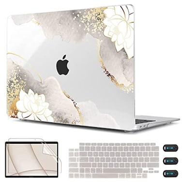 CISSOOK Compatible with MacBook Air 13 inch Case 2021 2020 2019 2018 2022 Release Model M1 A2337 A2179 A1932 Floral Hard Shell Case Cover for MacBook Air 13 inch with Retina Display and Touch ID