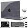 CISSOOK Sparkly Glitter Star Case for MacBook Pro 14 Inch M1 M2 M3 M4 M5 Ultra Thin Hard Shell Case Keyboard Cover Screen Protector for MacBook Pro 14 2021 2022 2023 2024 2025 2026 Glitter Black