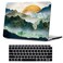 iNOTOGG Compatible with MacBook Air 13 Inch Case 2021 20202018 Release A2337 M1 A2179 A1932 Hard Shell Plastic Case with Keyboard Cover for New MacBook Air 13 with Touch ID Green Mountain