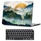 iNOTOGG Compatible with MacBook Air 13 Inch Case 2021 20202018 Release A2337 M1 A2179 A1932 Hard Shell Plastic Case with Keyboard Cover for New MacBook Air 13 with Touch ID Green Mountain
