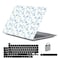 LanBaiLan Compatible for MacBook Pro 13 inch with Touch Bar M2 2026 2025 2024 2023 20222016 A2338 M1 A2251 A2289 A2159 A1989 A1708 A1706 Laptop Hardshell Case and Keyboard Cover Engraved Floral