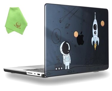 UESWILL Case Compatible with MacBook Pro 14 inch M5 M4 M3 M2 M1 Pro Max chip Touch ID 20262021 Release Pattern Hard Shell Cover Astronaut A