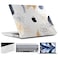 TWOLSKOO Compatible with MacBook Pro 16 inch Case M4 A3403 A3186 M3 A2991 M2 A2780 M1 A2485 20242021 ProMax Chip Plastic Hard Shell Keyboard Cover Trackpad Film Florals X450