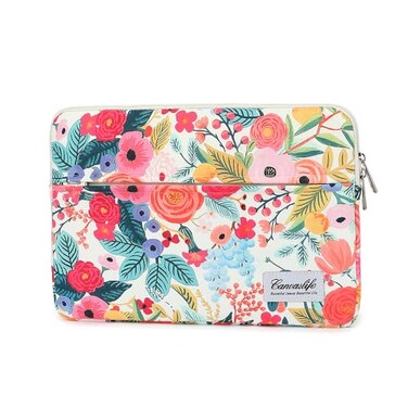canvaslife Canvaslife Garden Rose Waterproof Patten Laptop Sleeve 14 inch 140 inch Laptop case Bag