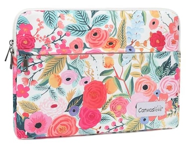 Canvaslove Floral Pattern Laptop Sleeve Case Cover with Pocket for MacBook Pro 14 inch and 14 inch144 inch HP Lenovo Dell ASUS Acer Notebook Computer