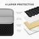 RAINYEAR make RAINYEAR 16 Inch Laptop Sleeve Diamond Foam Shock Resistant Padded Case Fluffy Lining Zipper Cover Carrying Bag Specially Compatible with 16 MacBook M1 M2 M3 M4 M5 A3428 A3429 Black