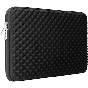 RAINYEAR make RAINYEAR 16 Inch Laptop Sleeve Diamond Foam Shock Resistant Padded Case Fluffy Lining Zipper Cover Carrying Bag Specially Compatible with 16 MacBook M1 M2 M3 M4 M5 A3428 A3429 Black