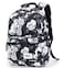 Kinmac White Rose Pattern 15 inch Waterproof Laptop Travel Outdoor Backpack With USB Charging Port For 13 inch 14 inch and 156 inch Laptop