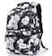 Kinmac White Rose Pattern 15 inch Waterproof Laptop Travel Outdoor Backpack With USB Charging Port For 13 inch 14 inch and 156 inch Laptop