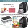HILUSEN Lunch Bag Backpack Insulated Cooler Lunch Box Backpack Extra Large 17inch Travel Laptop Backpack 50L with USB Charging Port Water Resistant Big work Backpack for Men Women Grey