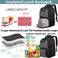 HILUSEN Lunch Bag Backpack Insulated Cooler Lunch Box Backpack Extra Large 17inch Travel Laptop Backpack 50L with USB Charging Port Water Resistant Big work Backpack for Men Women Grey
