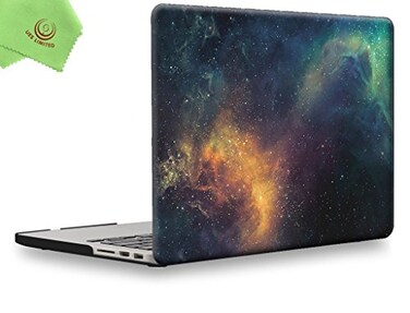 UESWILL Galaxy Pattern Hard Shell Case Compatible with MacBook Pro 13 inch with Retina Display No CDROM Model A1502A1425 Early 201520142013Late 2012 NebulaGreen