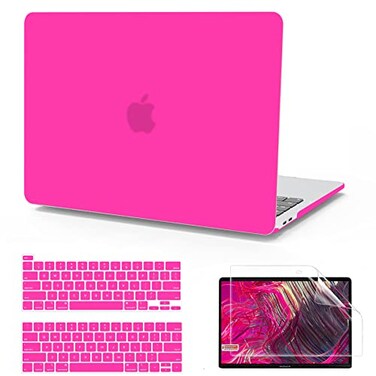 anban Anban Compatible with MacBook Pro 13 inch Case M2 2025 2024 2023 20222016 M1 A2338 A2251 A2289 A2159 A1989 A1708 A1706 Plastic Laptop Hard Shell Case Keyboard Cover Screen Protector Hot Pink