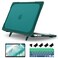 Batianda Heavy Duty Case for MacBook Air 13 inch 2020 A2179 A1932 A2337 M1 Chip with Touch ID Ergonomic Foldable Kickstand Holds 22lbs Matte Translucent Protective Cover Keyboard SkinDeep Teal