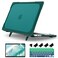 Batianda Heavy Duty Case for MacBook Air 13 inch 2020 A2179 A1932 A2337 M1 Chip with Touch ID Ergonomic Foldable Kickstand Holds 22lbs Matte Translucent Protective Cover Keyboard SkinDeep Teal