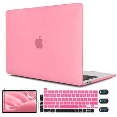 CISSOOK Case for MacBook Pro 13 Inch Pink A2338 A2251 A2289 Model Plastic Cover with Keyboard Cover for 20252016 MacBook Pro 13 M2 M1 Matte Pink