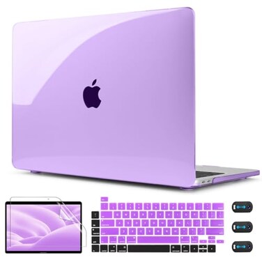 CISSOOK Cover for MacBook Pro 13 Inch Case Purple 20252020 Release A2251 A2289 A2338 with Touch Bar Plastic Hard Shell Case with Keyboard Cover for Pro 13 M1 M2 Purple