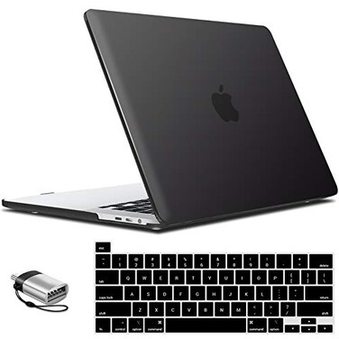 IBENZER Compatible with 2025 2024 M2 MacBook Pro 13 Inch Case 20252016 M1 A2338 A2289 A2251 A2159 A1989 A1706 A1708 Hard Shell CaseKeyboard CoverType C for Mac Pro 13BlackT13BK1TC