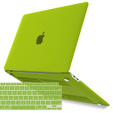 IBENZER Compatible with New MacBook Air 13 inch Case 2022 2021 2020 M1 A2337 A2179 A1932 Plastic Hard Shell Case with Keyboard Cover for Mac Retina Display with Touch ID Avocado Green MAT13AVGN1