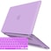 IBENZER Compatible with New MacBook Air 13 inch Case 2022 2021 2020 M1 A2337 A2179 A1932 Plastic Hard Shell Case with Keyboard Cover for Mac Retina Display with Touch ID Purple MMAT13PU1