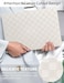 Seorsok Compatible with MacBook Pro 13 inch Case M2 2023202220212016 A2338 M1 A2251 A2289 A2159 A1989 A1708 A1706Elegant Leather Plastic Hard CaseTransparent Keyboard CoverBeige No Logo Cutout