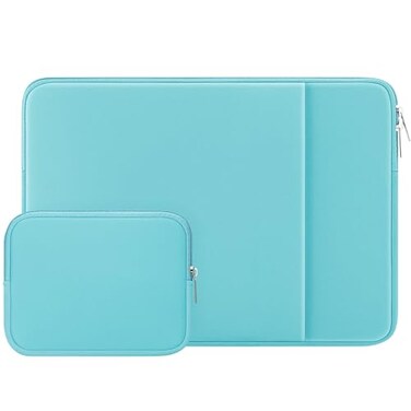 RAINYEAR make RAINYEAR 156 Inch Laptop Sleeve Protective Case Soft Carrying Zipper Bag Cover with Front Pocket Accessories Pouch Compatible with 156 Notebook Computer Chromebook Blue