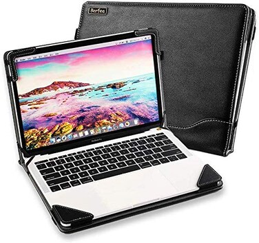 Berfea Case Cover for Lenovo ThinkPad E14 14 inch Laptop Sleeve Bag Notebook PC Stand Protective Skin