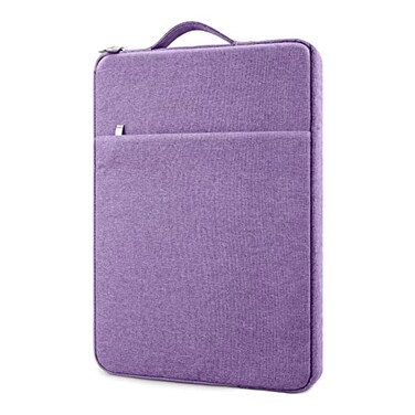 MicaYoung 14 Inch Laptop Sleeve Case WaterResistant Protecive Bag with Front Pocket Retractable Handle Notebook Carrying Case for 14 Inch Chromebook NotebookPurple