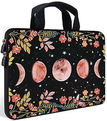 AMARY Laptop Sleeves 116 12 Laptop Handle Bag Neoprene Notebook Carrying Pouch Chromebook Sleeves case Flowers Moon