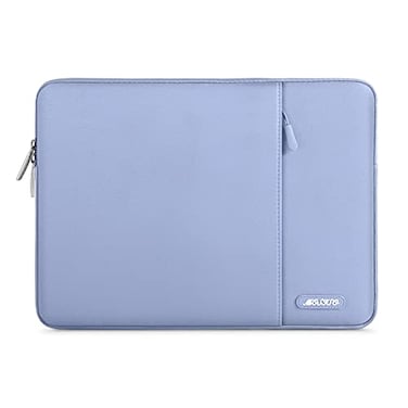 MOSISO Laptop Case 15 inch 15 inch Laptop Sleeve Compatible with MacBook Air M5 A3448 M4 A3241 M3 A3114 M2 A2941 20262023 Dell XPS Polyester Vertical Computer Sleeve Bag with Pocket Pastel Blue