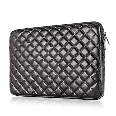 TRIUMPH VISION Puffy Laptop Sleeve 11 12 13 133 14 15 156 inch Puffy Laptop Case Protective Bag Quilted PU Leather Lined Padded
