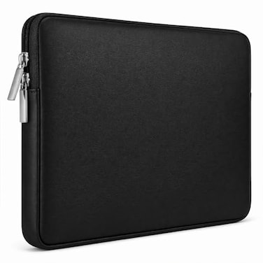 RAINYEAR make RAINYEAR 13 Inch Laptop Sleeve Soft PU Leather Case Water Resistant Padded Cover Bag Compatible with MacBook Neo A18 13 MacBook ProAir A3449 A2681 A3113 A3240 A2338 A2337 Black