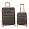 Rockland Melbourne Hardside Expandable Spinner Wheel Luggage Charcoal 2 Piece 2028