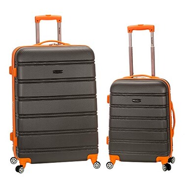 Rockland Melbourne Hardside Expandable Spinner Wheel Luggage Charcoal 2 Piece 2028