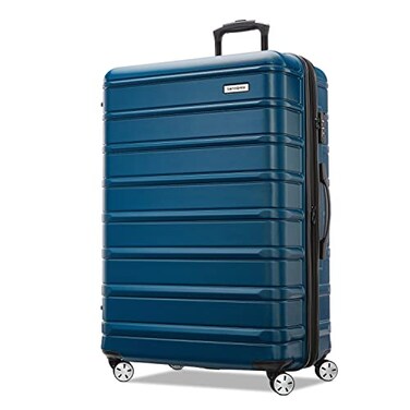 Samsonite Omni 2 Hardside Expandable Luggage with Spinner Wheels CheckedLarge 28Inch Lagoon Blue