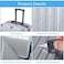 Sadnyy 3 Pieces Clear Luggage Cover PVC Suitcase Luggage Protector for 20 24 28 Luggage Waterproof CoverGray BorderLeft Opening Style