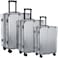 Sadnyy 3 Pieces Clear Luggage Cover PVC Suitcase Luggage Protector for 20 24 28 Luggage Waterproof CoverGray BorderRegular Style