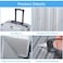 Sadnyy 3 Pieces Clear Luggage Cover PVC Suitcase Luggage Protector for 20 24 28 Luggage Waterproof CoverGray BorderRegular Style
