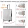 GigabitBest 2PCS 24 Inch Clear PVC Luggage Cover Protector Waterproof Suitcase Cover Dustproof AntiScratch TSA Approved Luggage Covers for Suitcase Fits 24 Wheeled Luggage GrayEdge 04mm Thick