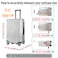 GigabitBest 2PCS 24 Inch Clear PVC Luggage Cover Protector Waterproof Suitcase Cover Dustproof AntiScratch TSA Approved Luggage Covers for Suitcase Fits 24 Wheeled Luggage GrayEdge 04mm Thick