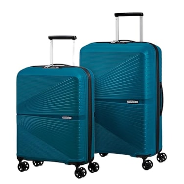 American Tourister Airconic Hardside Expandable Luggage with Spinners Deep Ocean 2PC SET CarryonMedium