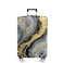 ANNA QUEEN Luxury Marble Gold Luggage Cover Elegant Black Grey Suitcase Protector with Faux Gold Vein Design Stretchable Washable Spandex Cover for 2022 Inch Luggage