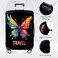 ANNA QUEEN Travel Butterfly Luggage Cover Suitcase Protector Suitcase Cover AntiScratchStretchable Bag Cover Washable Durable Polyester with Elastic Hem with Zipper Closure