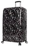 Betsey Johnson 30 Inch Checked Luggage Collection Expandable Scratch Resistant ABS PC Hardside Suitcase Designer Lightweight Bag with 8Rolling Spinner Wheels Paris Love