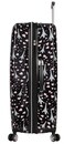 Betsey Johnson 30 Inch Checked Luggage Collection Expandable Scratch Resistant ABS PC Hardside Suitcase Designer Lightweight Bag with 8Rolling Spinner Wheels Paris Love